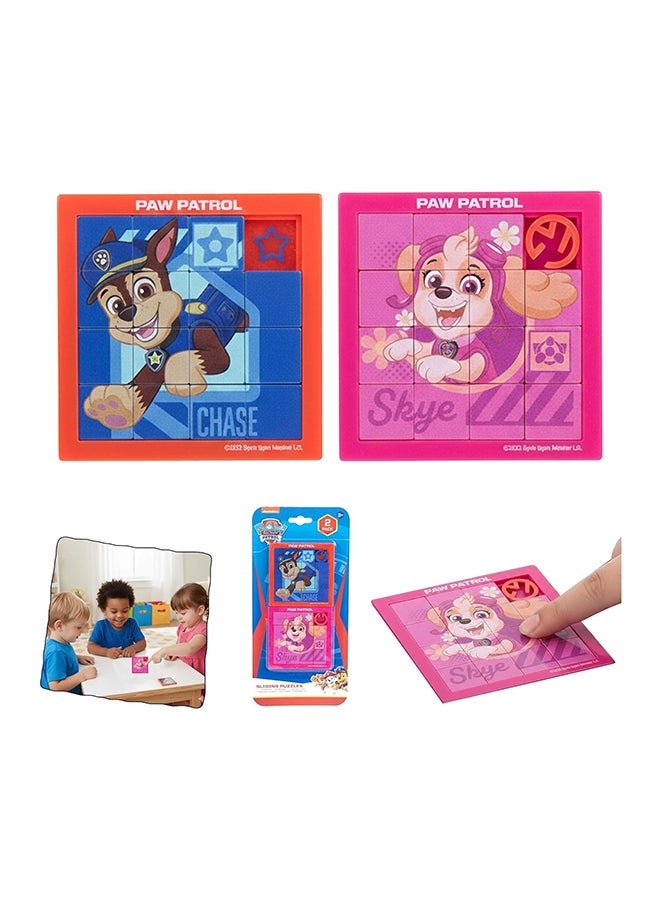 RMS Paw Patrol Sliding Puzzle 2 Pack – Kids Classic Brain Teaser Puzzle Game, Portable Travel Learning Toy - Image 1