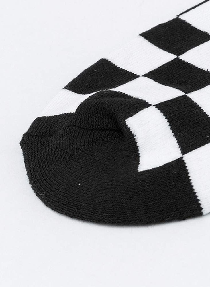 Excefore جوارب قطنية للجنسين، جوارب قطنية كاجوال للعمل للرجال والنساء، جوارب منزلية مرحة عصرية، جوارب مريحة متنوعة بطول منتصف الساق (مربعات، 4 أزواج) - Image 5