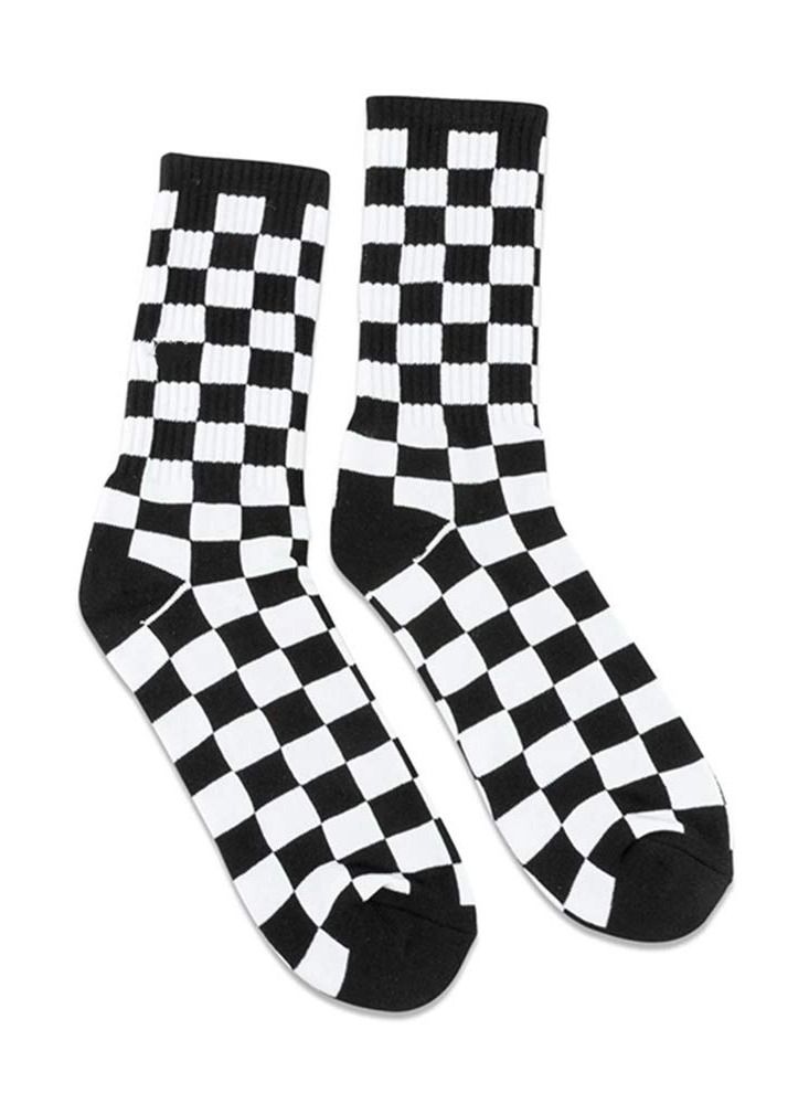 Excefore جوارب قطنية للجنسين، جوارب قطنية كاجوال للعمل للرجال والنساء، جوارب منزلية مرحة عصرية، جوارب مريحة متنوعة بطول منتصف الساق (مربعات، 4 أزواج) - Image 3