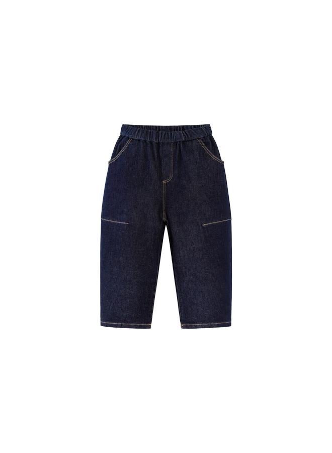 Minibala Soft Denim Boys' Winter Skin-friendly Non-fading Carrot Pants - Image 4