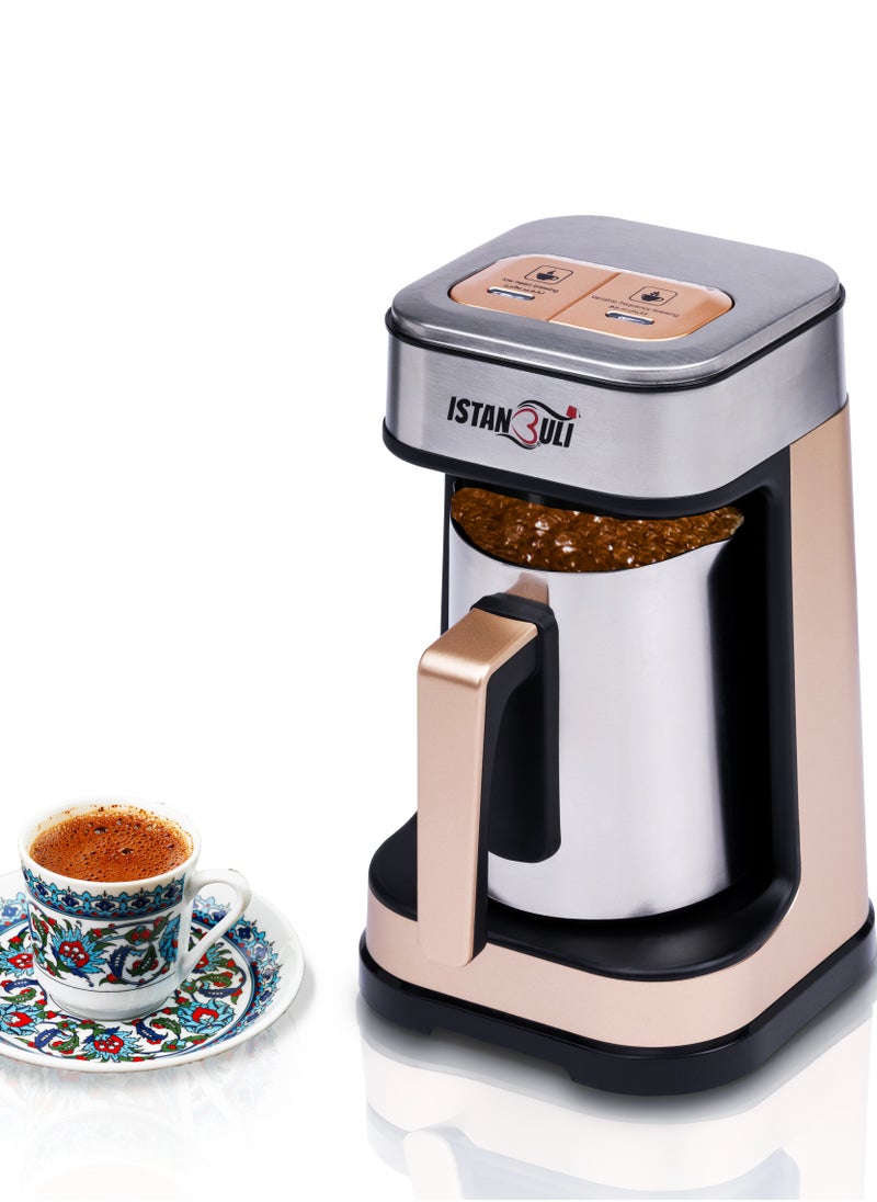 istanbuli - istanbuli premium stainless steel turkish coffee maker 700w with dual brewing modes – variable frequency & low heat brewing - Image 1