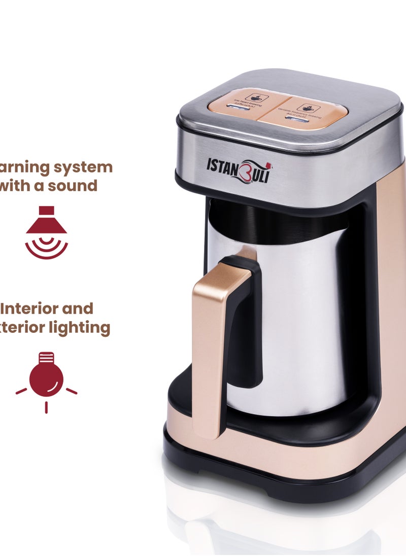 istanbuli - istanbuli premium stainless steel turkish coffee maker 700w with dual brewing modes – variable frequency & low heat brewing - Image 1