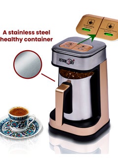 istanbuli istanbuli premium stainless steel turkish coffee maker 700w with dual brewing modes – variable frequency & low heat brewing  - Image 1