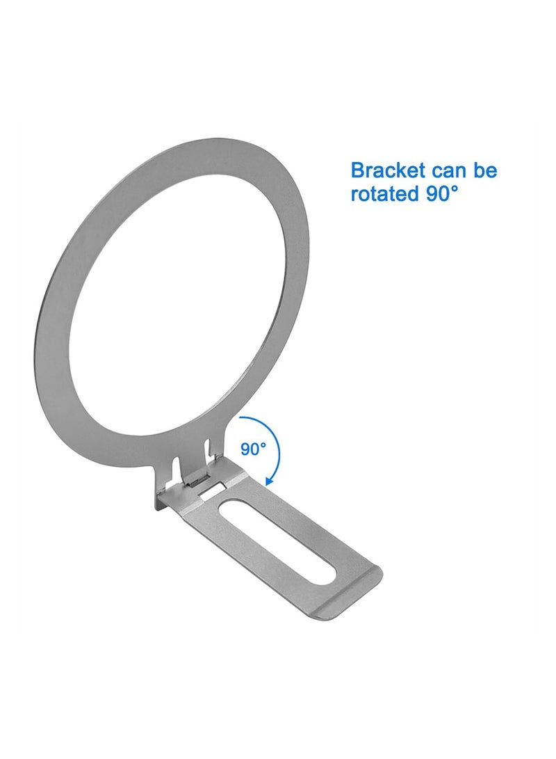 KASTWAVE 2 حزمة من محولات الحلقات المعدنية العالمية وحامل الهاتف 2 في 1، ملصقات حلقات رفيعة للغاية متوافقة مع ملحقات Magsafe لشاحن السيارة اللاسلكي iPhone 15/14 Pro Max Mini Galaxy - Image 3