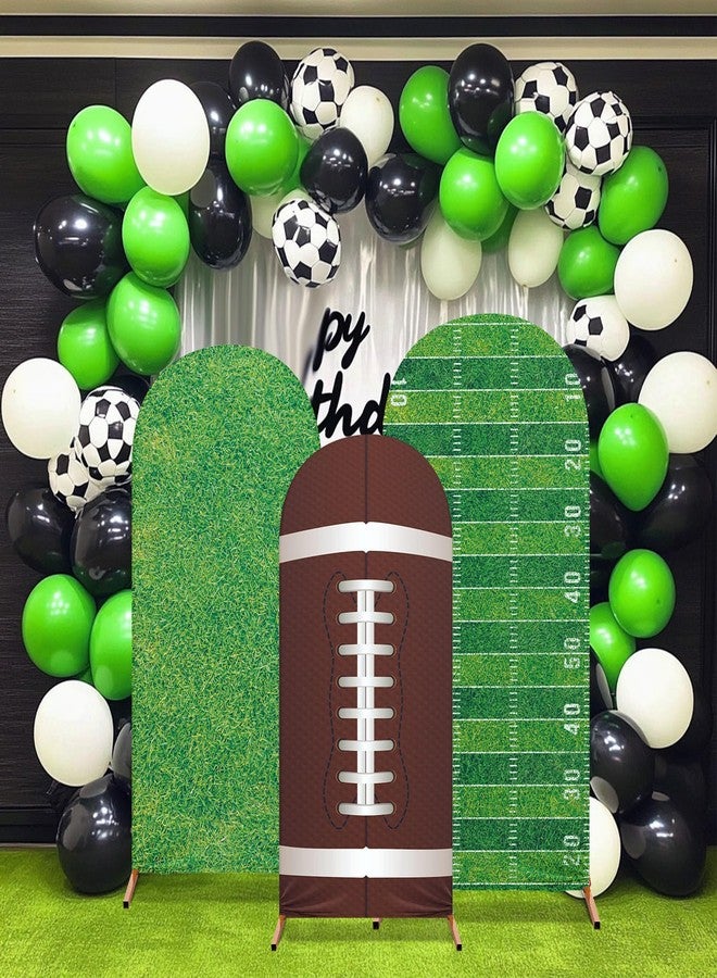 RimCereal Sport Arch Backdrop Cover Set of 3 Arch Covers Spandex Stretch Backdrop Stand Cover 4ft, 5ft, 6ft for Wedding Birthday Shower Ceremony Decoration(Football Theme) - Image 4