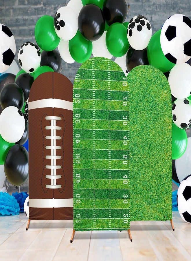RimCereal Sport Arch Backdrop Cover Set of 3 Arch Covers Spandex Stretch Backdrop Stand Cover 4ft, 5ft, 6ft for Wedding Birthday Shower Ceremony Decoration(Football Theme) - Image 5