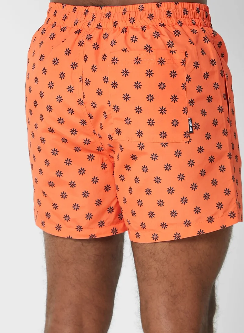 Only & Sons Casual Printed Swim Shorts