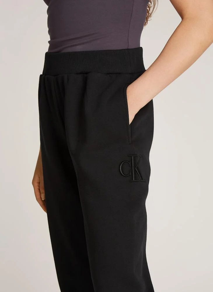 Calvin Klein Jeans Logo Detail Cuffed Sweatpants