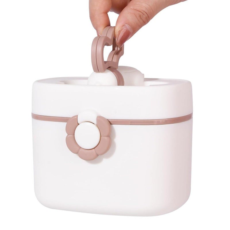 GRILAX Baby Formula Dispenser with Scoop & Leveller, Foodgrade Pp Double Layer Anti-Leak Milk Powder Dispenser Container, Baby Snack Storage Container for Outdoor Travel, 410ML (Multicolor) - Image 3