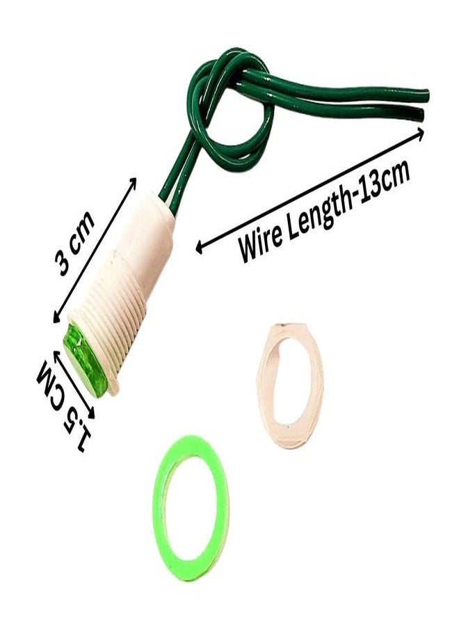 ESPtronics ERH India 12 Pcs Neon Light Bulb Panel Indicator Plastic Body Green Color Light Lamp for Industrial Control Systems Electrical Panels etc. - Image 4