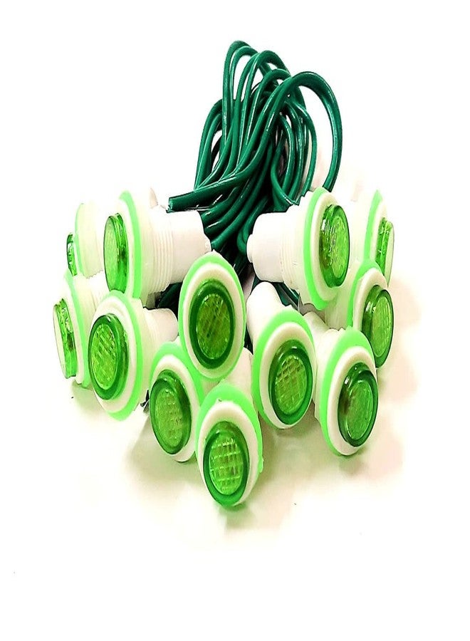 ESPtronics ERH India 12 Pcs Neon Light Bulb Panel Indicator Plastic Body Green Color Light Lamp for Industrial Control Systems Electrical Panels etc. - Image 1