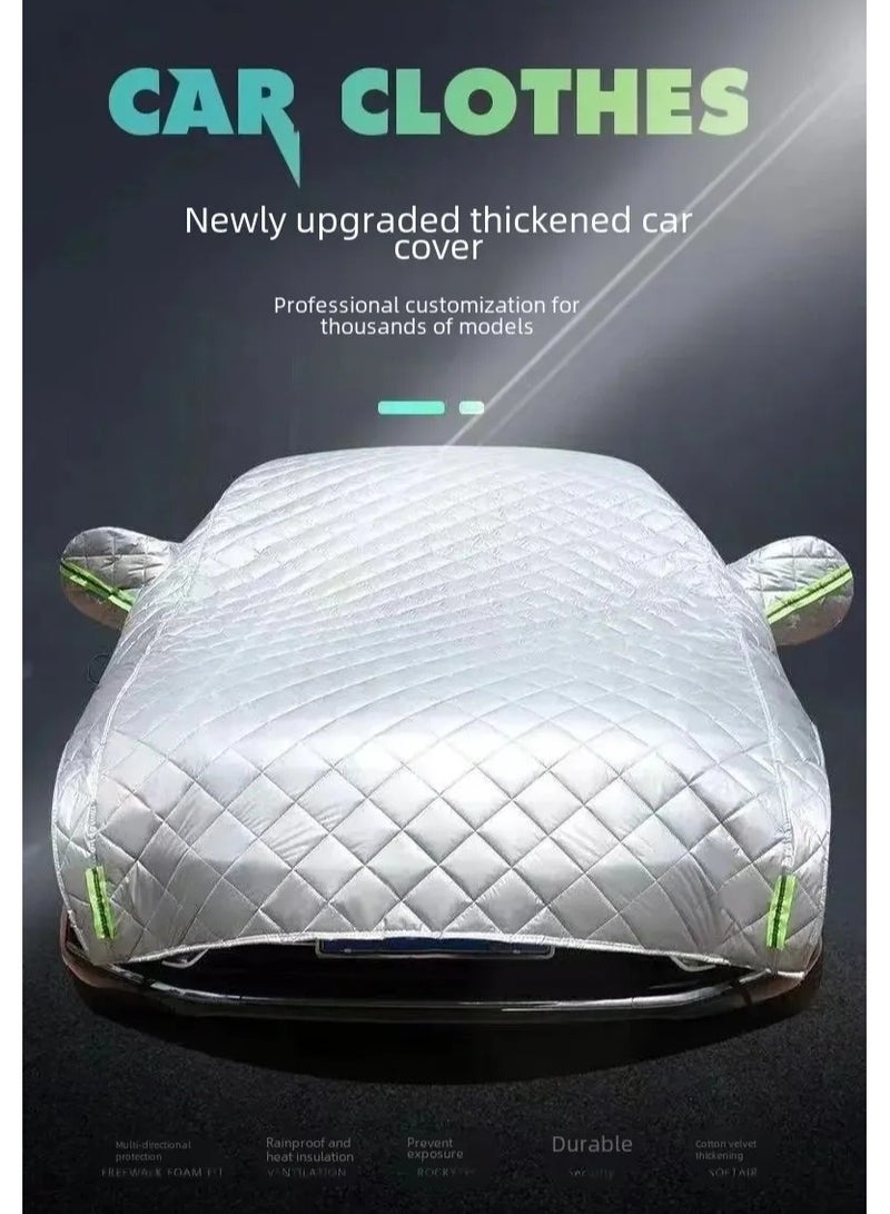 AROAQ Thick Cotton Car Cover Half Sunshade Heat Insulation Anti-ice Windshield Cover Sunshade Blanket Protection Cloth - Image 1