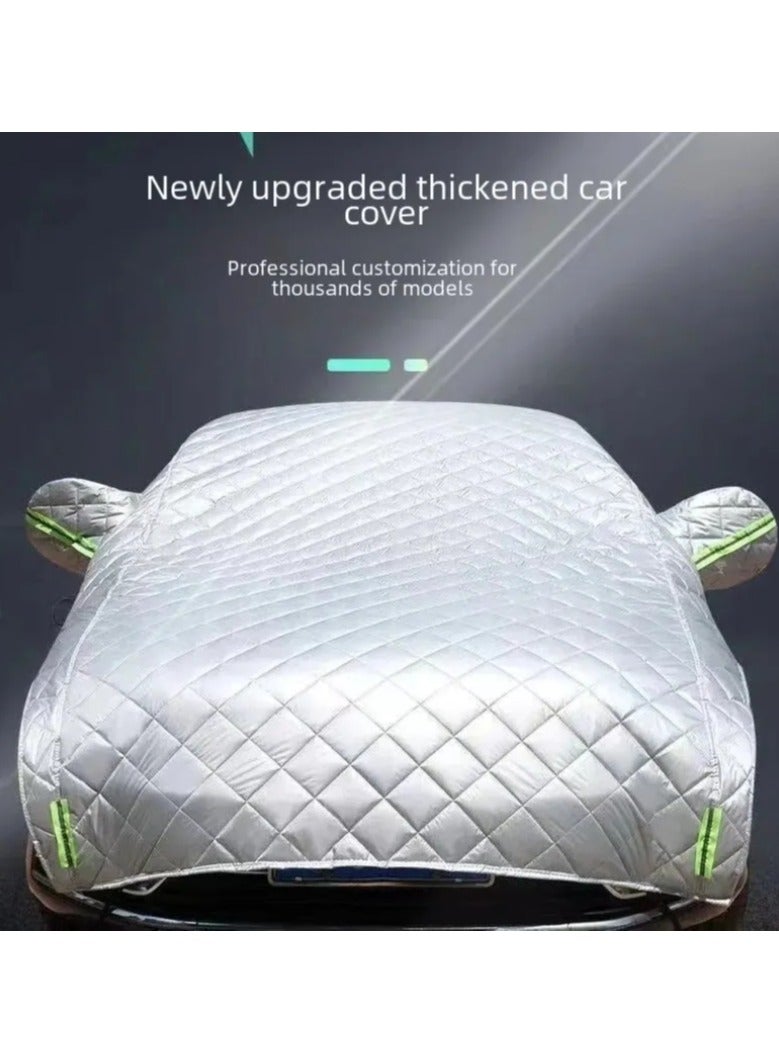 AROAQ Thick Cotton Car Cover Half Sunshade Heat Insulation Anti-ice Windshield Cover Sunshade Blanket Protection Cloth - Image 2