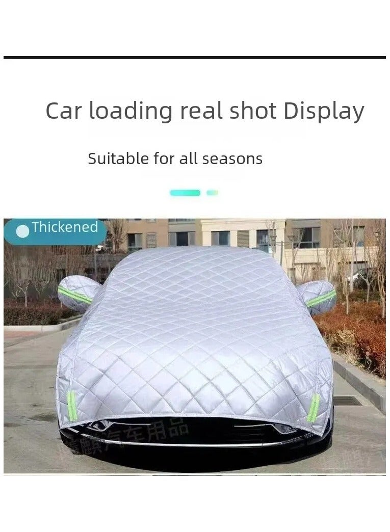 AROAQ Thick Cotton Car Cover Half Sunshade Heat Insulation Anti-ice Windshield Cover Sunshade Blanket Protection Cloth - Image 3