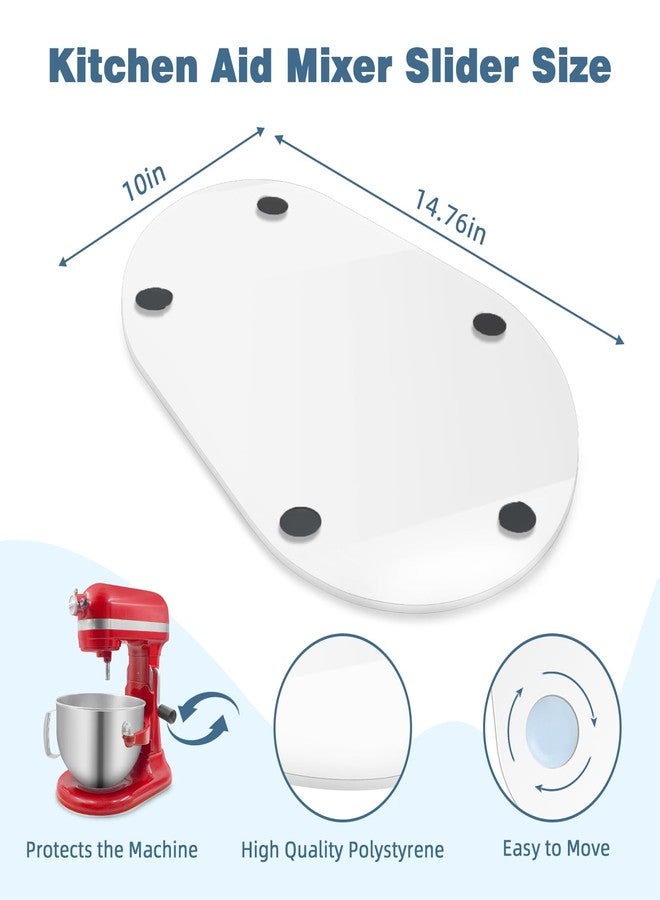 JAYOBGO Mixer Slider Mat for Kitchen Aid 6-8 Qt Bowl Lift Stand Mixer, Sliding Tray Mixer Sliders for Kitchenaid Mixer, Kitchen Aid Accessories and Attachments, Countertop Storage, Clear - Image 3