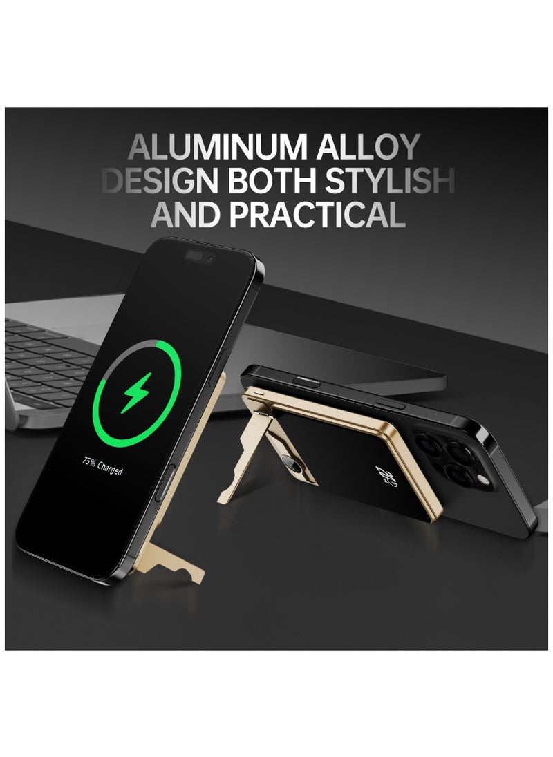 Ultra-Slim 10000mAh Power Bank,Qi2 Certified 15W Ultra-Fast MagSafe-Compatible Portable Charger,PD 20W 10000mAh Battery Pack with Smart Display and Foldable Stand, For iPhone 16/15/14/13/12 Series,AirPods,iwatch and More(USB-C Cable Include)