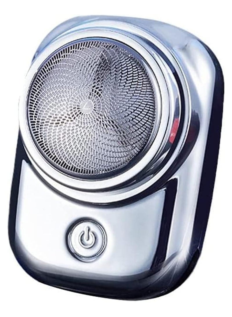Portable Mini Electric Travel Shaver Pocket Size Washable Rechargeable Face  (Sliver) - Image 1