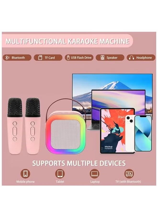 Kids Karaoke Machine Portable Bluetooth Speaker with Wireless Dual Microphone Children's toys for Home Outdoor Party  - Image 5