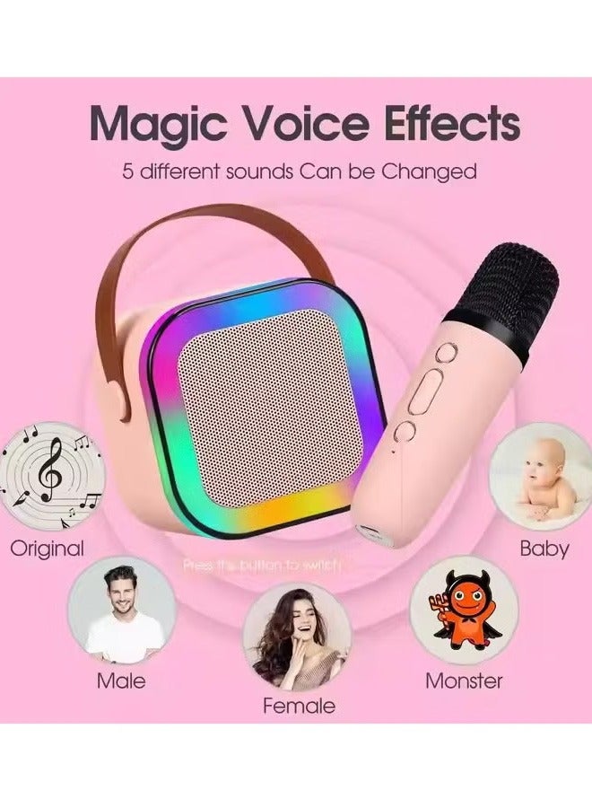 Kids Karaoke Machine Portable Bluetooth Speaker with Wireless Dual Microphone Children's toys for Home Outdoor Party  - Image 2
