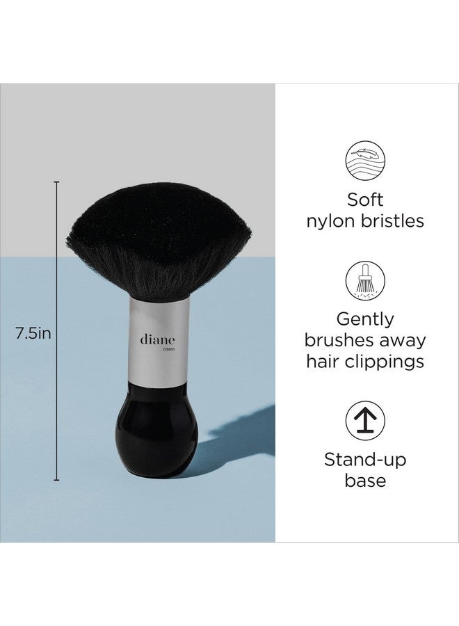 Diane Neck Duster - Barber And Salon Brush To Remove Loose Hair From Neckline And Ears After Haircut, Professional And Home Use, Soft Nylon Bristles, Stand Up Base, 7.5”, Large, D9851  - Image 2