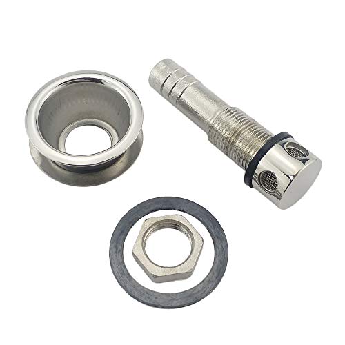 NRC&XRC 5/8" O.D.Marine Grade 316 Stainless Steel Fuel Gas Tank Vent Cowl Vent with Mounting Gasket Hardware Fitting for Marine Boat Yacht - Image 3