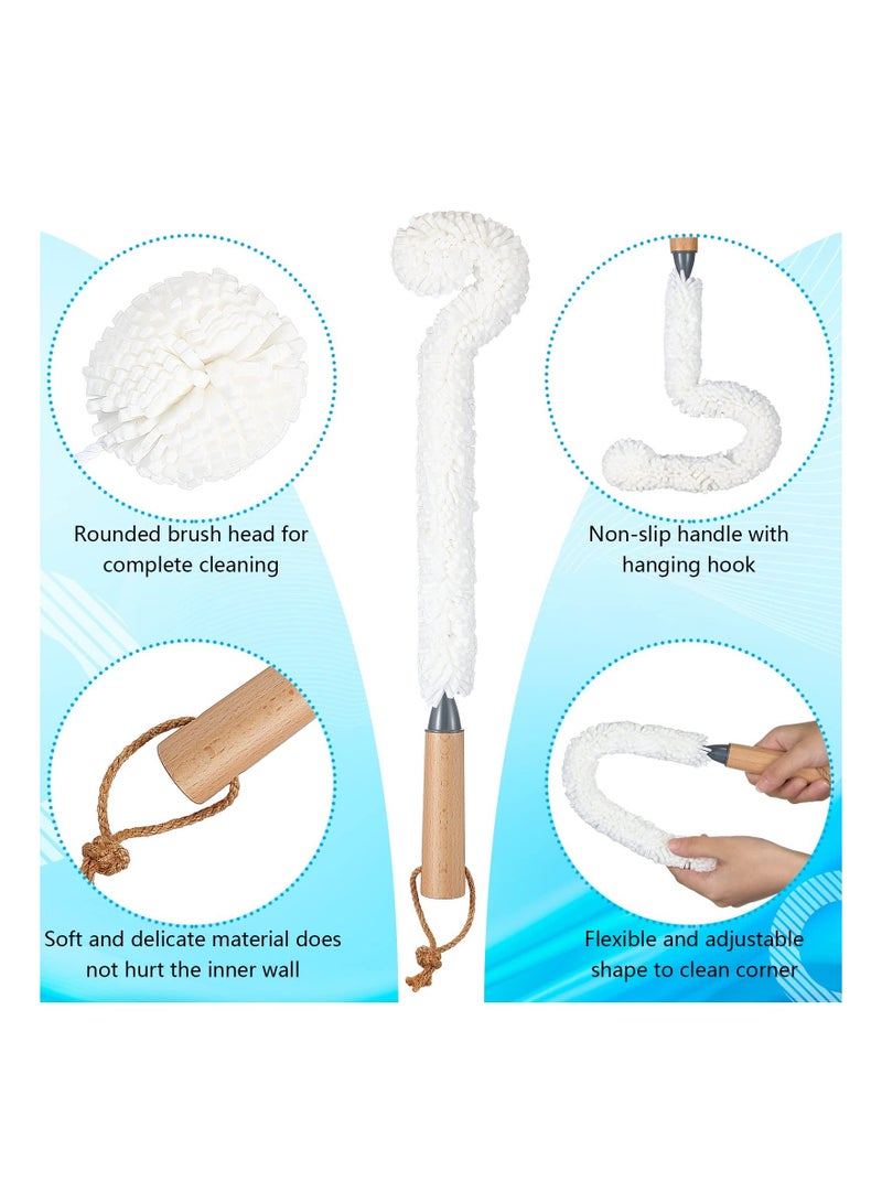 Y&D 3 Pcs Decanter Cleaning Brush Kit Glassware Cleaner 150 Beads Flexible Bottle Scourer Reusable Tools for Glass Goblets Carafe Crystal Flute  - Image 5