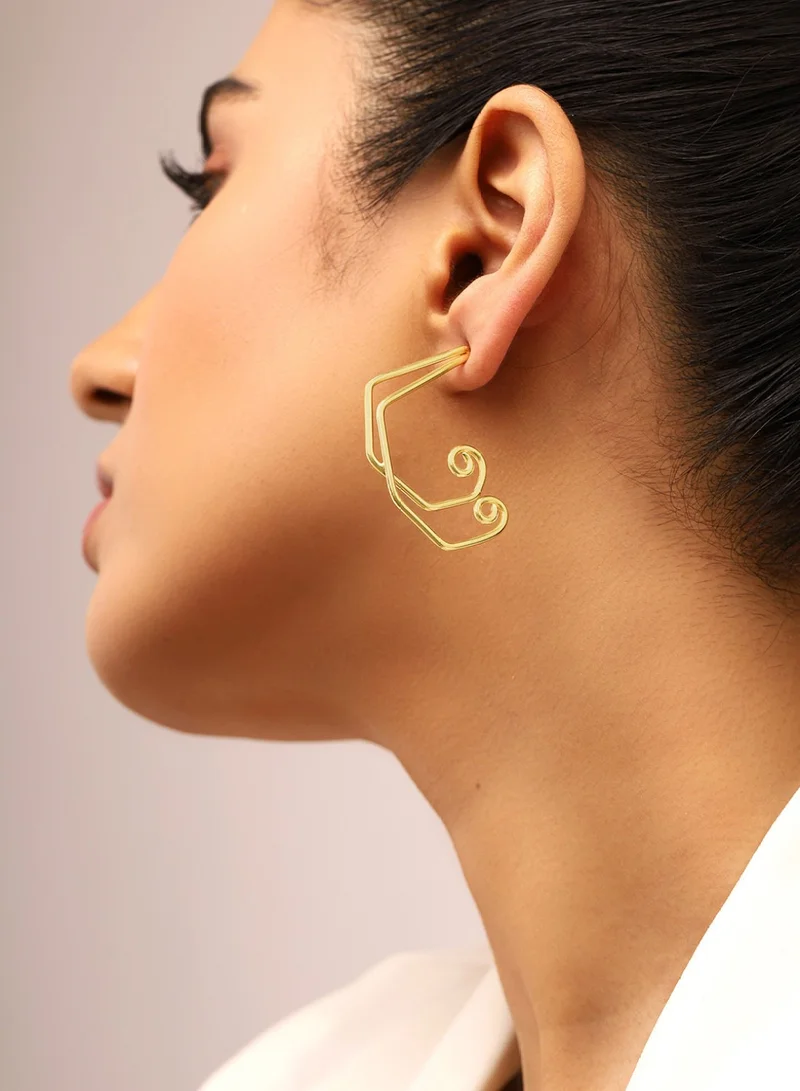 برياسي Contemporary Half Hoop Earrings