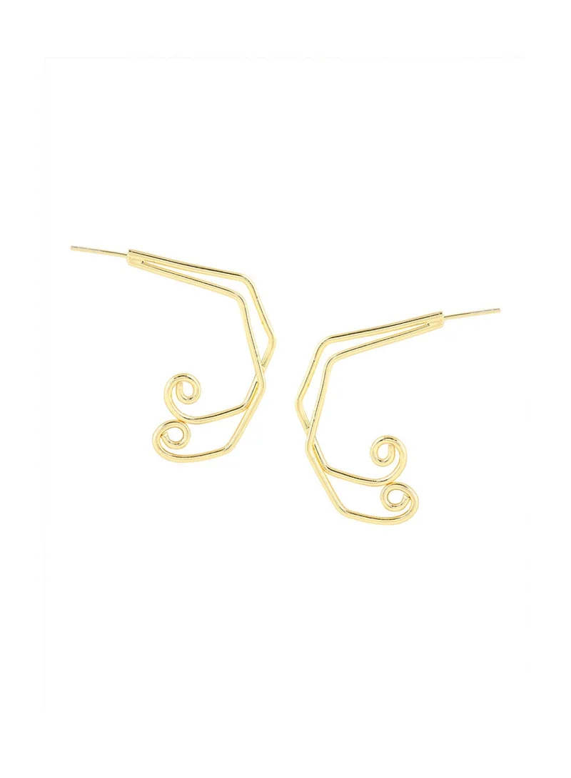 Priyaasi Contemporary Half Hoop Earrings