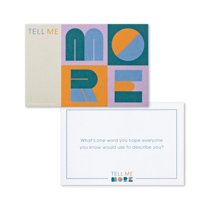 Compendium Tell Me More: Icebreaker Edition â€“ A Conversation-Starter Game of 52 Questions to Deepen Connections - Image 2