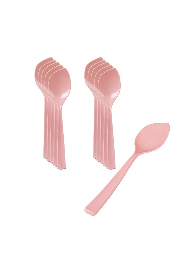 Restaurantware ملاعق حلوى 4.5 × 1 بوصة، 500 ملعقة تذوق قابلة للتصرف - مقابض قوية، بلاستيك كورال ممتاز، ملاعق آيس كريم ثقيلة، للايس كريم، السندات، البودينغ، وأكثر - Image 2