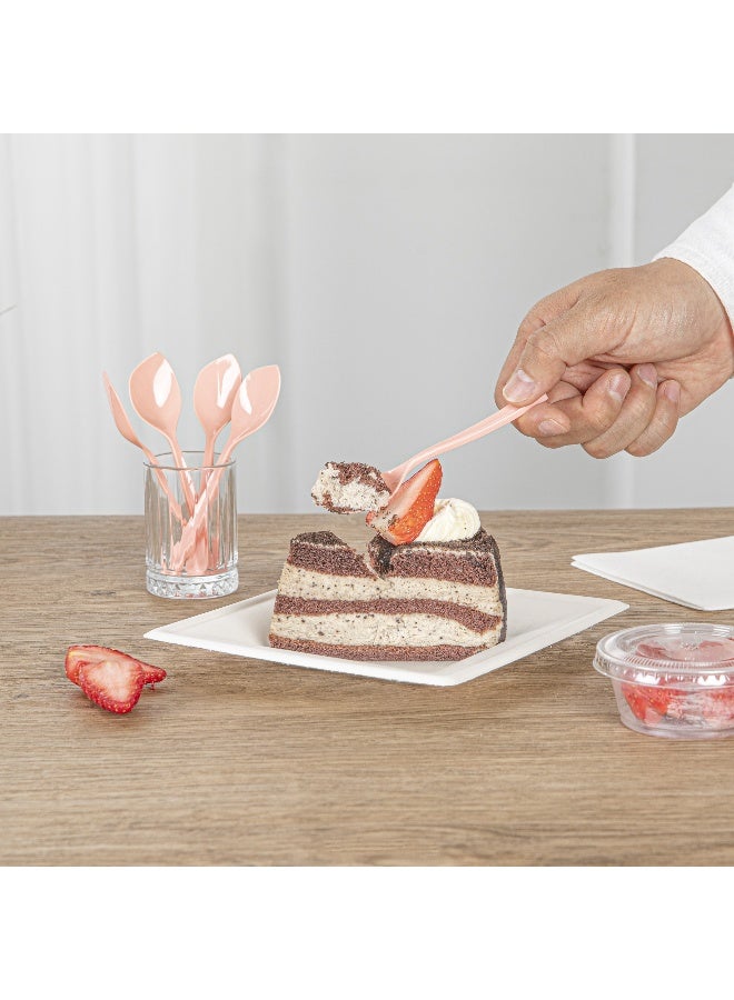 Restaurantware ملاعق حلوى 4.5 × 1 بوصة، 500 ملعقة تذوق قابلة للتصرف - مقابض قوية، بلاستيك كورال ممتاز، ملاعق آيس كريم ثقيلة، للايس كريم، السندات، البودينغ، وأكثر - Image 5