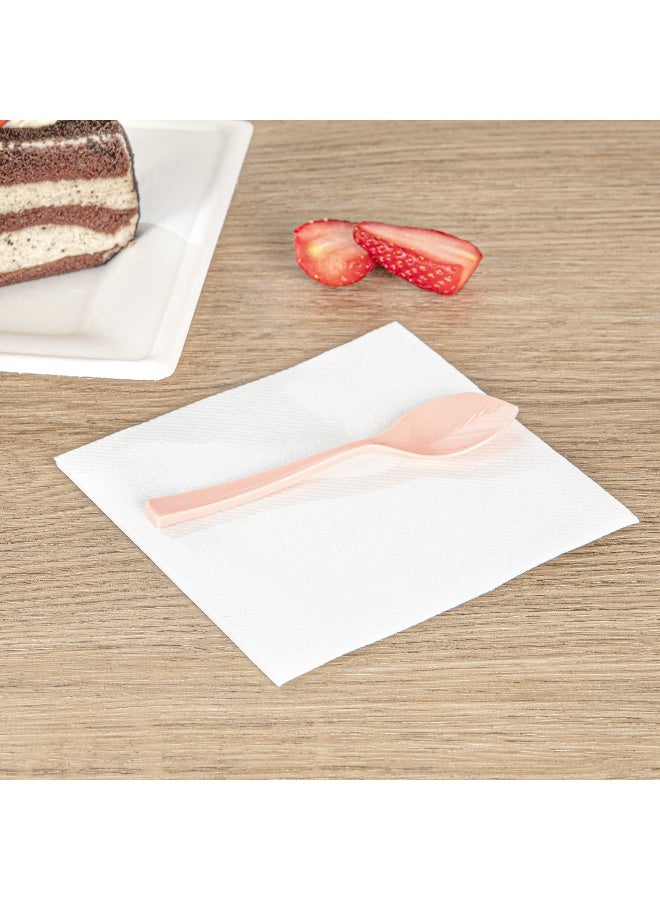 Restaurantware ملاعق حلوى 4.5 × 1 بوصة، 500 ملعقة تذوق قابلة للتصرف - مقابض قوية، بلاستيك كورال ممتاز، ملاعق آيس كريم ثقيلة، للايس كريم، السندات، البودينغ، وأكثر - Image 3