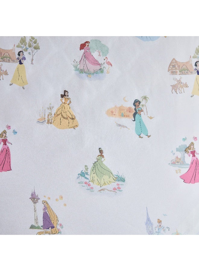 Home Box Disney Princess Fitted Sheet for Girls - White - Image 5