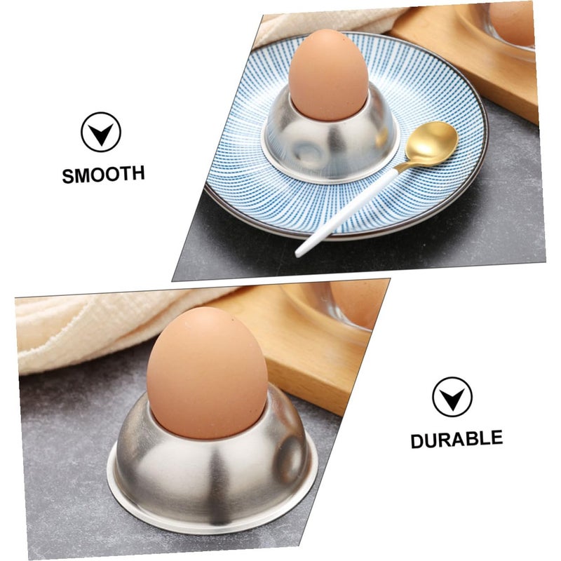 Stainless Steel Egg Cup Holder Set Kitchen Tool For Breakfast Brunch Easter Dessert - Image 3