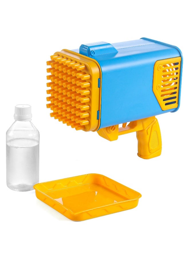 PlayNation Play Nation Electric Gatling Bazooka Bubble Gun, High Quality, Easy to Carry, Rechargeable Battery, 3 Years+, 22 x 13 x 23 cm - Blue and Yellow - Image 4