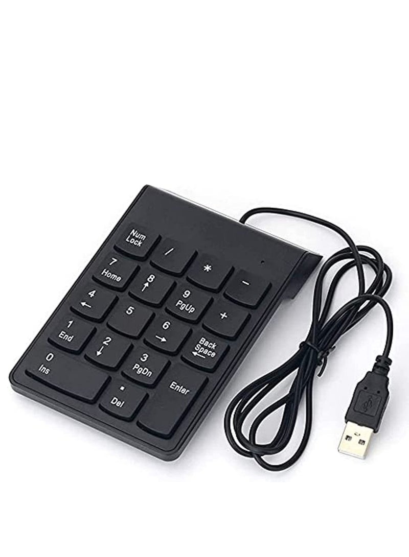 Mini USB Keyboard USB Wired Numeric Keyboard Keypad Adapter 19 Keys - Image 1