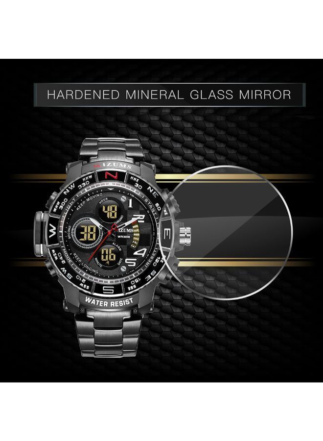 NIBEMINENT Men's Sports Waterproof Analog+Digital Wrist Watch J4371-1-KM - Image 2