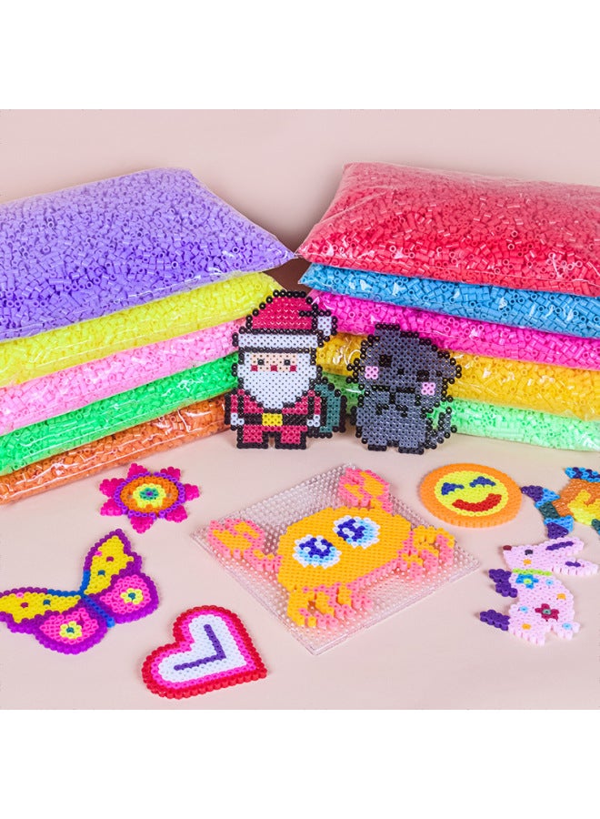 Spelling Beans 5mm Supplementary Package Handmade Diy Puzzle Tube Beads Educational Children's Toys Fusion Beans Hot Beads Spell Beans-Color:5mm Beans 500 Grams Of Random Color Mixing - Image 2