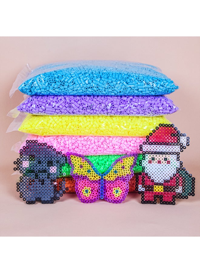 Spelling Beans 5mm Supplementary Package Handmade Diy Puzzle Tube Beads Educational Children's Toys Fusion Beans Hot Beads Spell Beans-Color:5mm Beans 500 Grams Of Random Color Mixing - Image 4