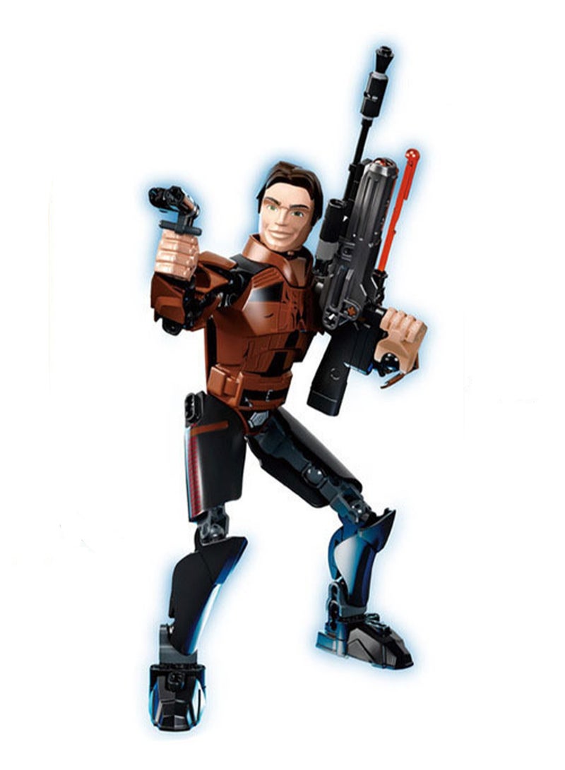 Planet Series Model Building Blocks, Movable Joints, Small Particle Assembly Toys (Brown Han Solo) - Image 1