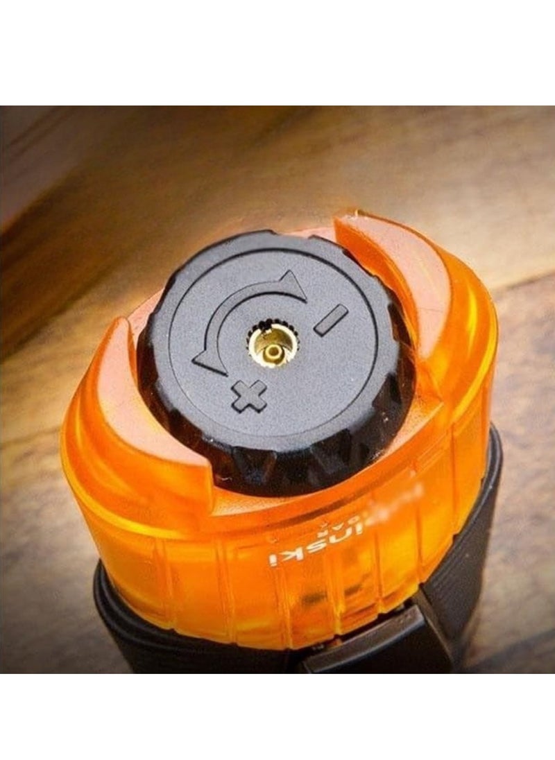 Lubinski Lubinski Torch Lighter with Holde Refillable Butane Torch Windproof Design Orange For BBQ  - Image 2