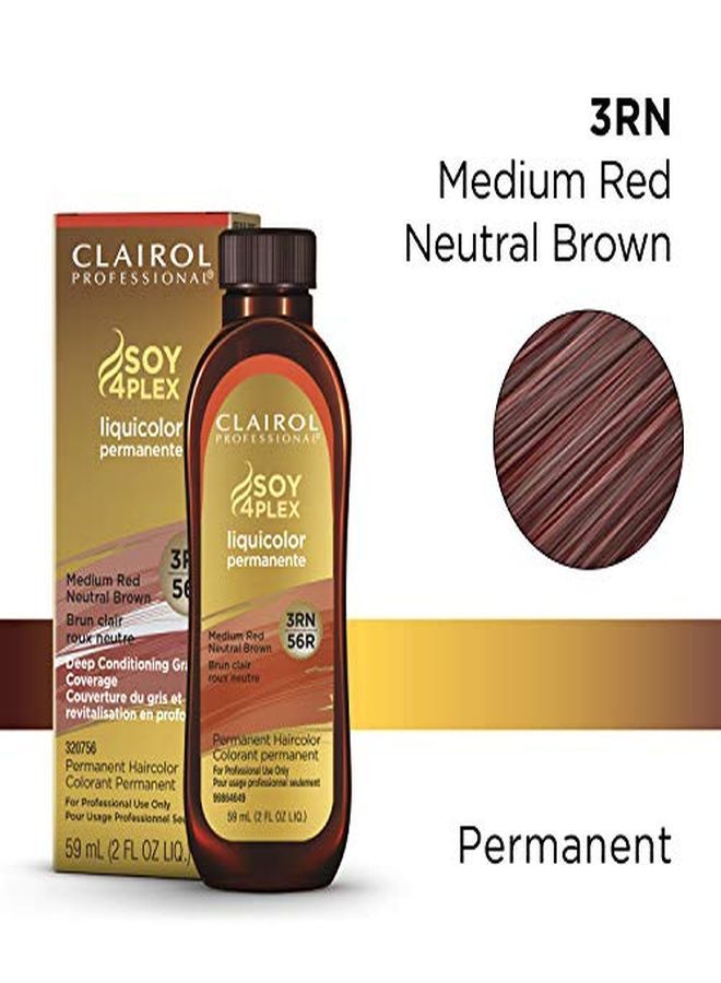 CLAIROL PROFESSIONAL Permanent Liquicolor For Dark Hair Color, 3Rn Medium Red Neutral Brown, 2 Oz.  - Image 2