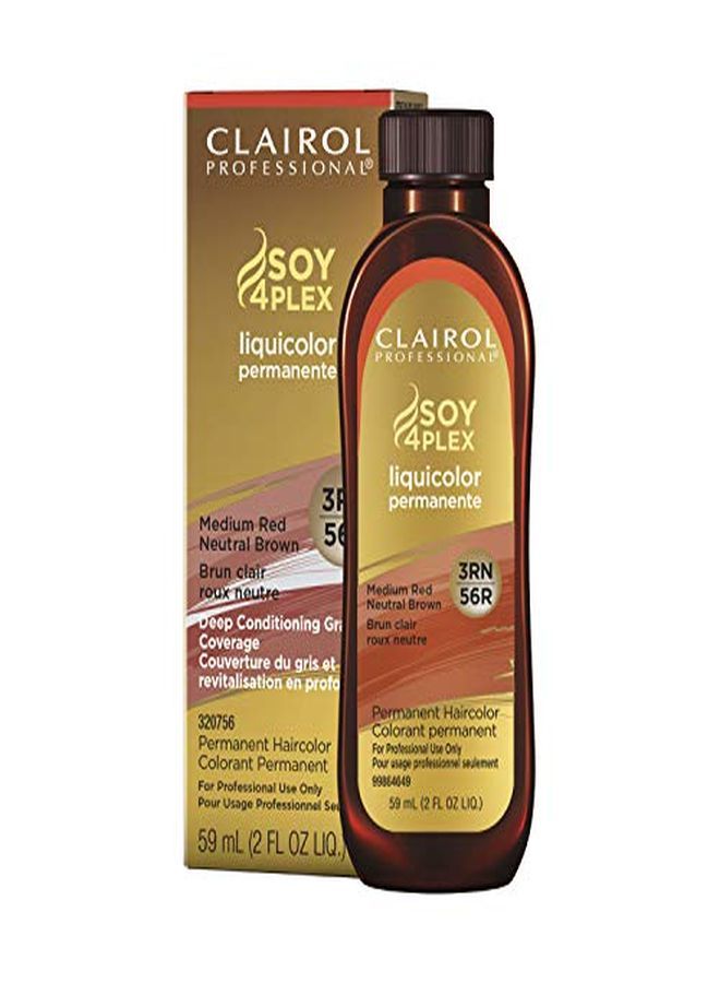 CLAIROL PROFESSIONAL Permanent Liquicolor For Dark Hair Color, 3Rn Medium Red Neutral Brown, 2 Oz.  - Image 1
