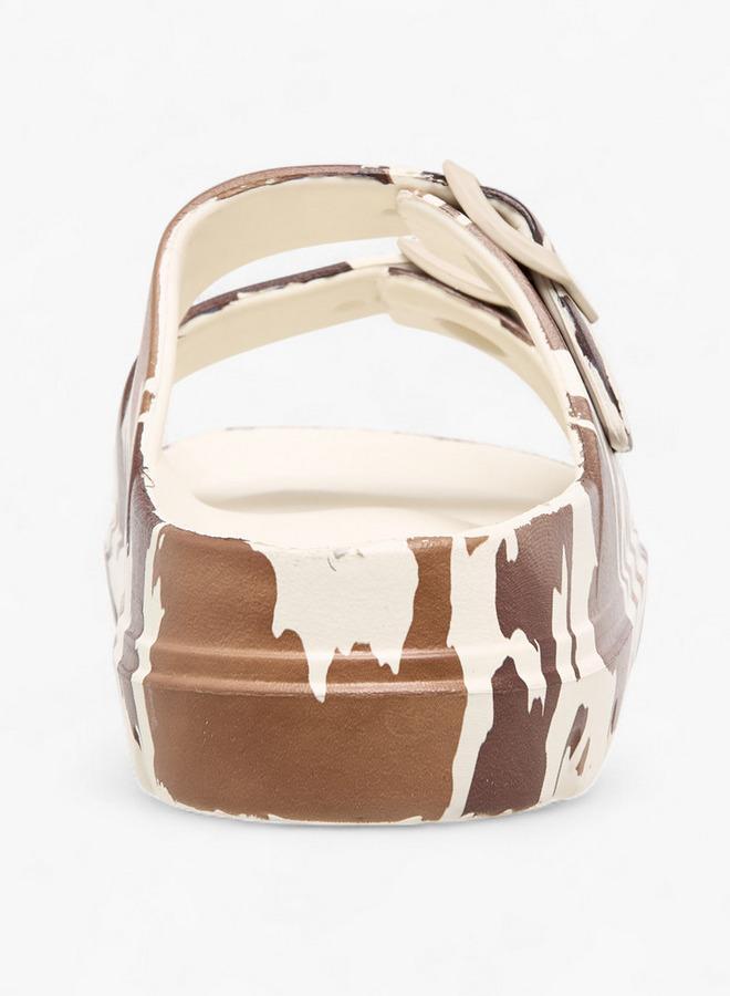 سيليست صنادل نسائية بطبعة حيوانات بإبزيم مزدوج - Image 4