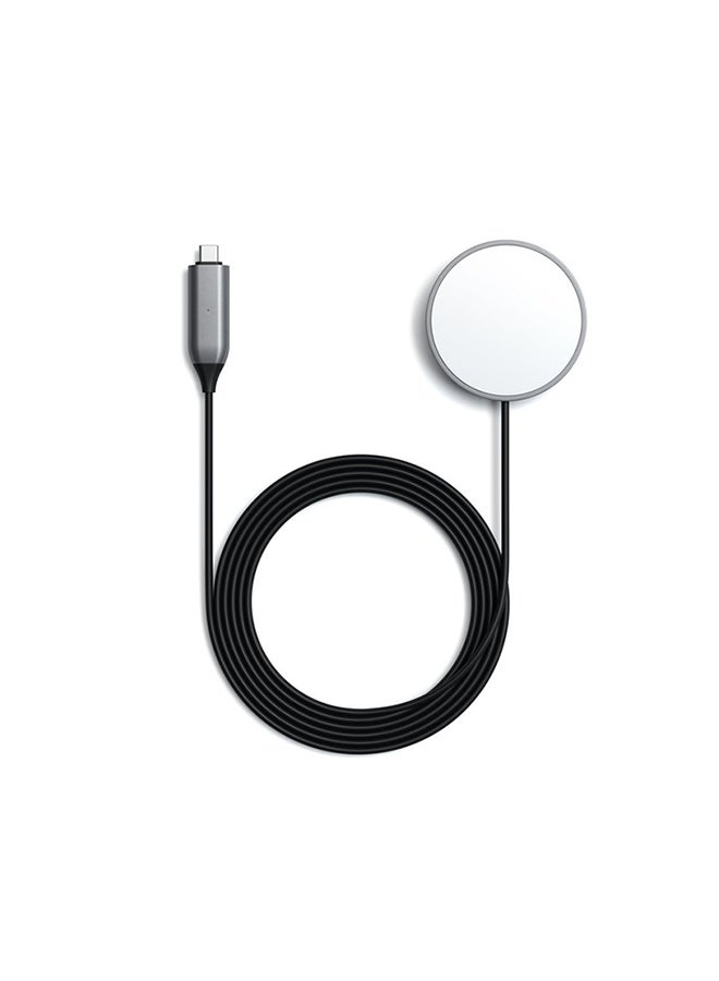 SATECHI USB-C Magnetic Wireless Charging Cable Black - Image 1