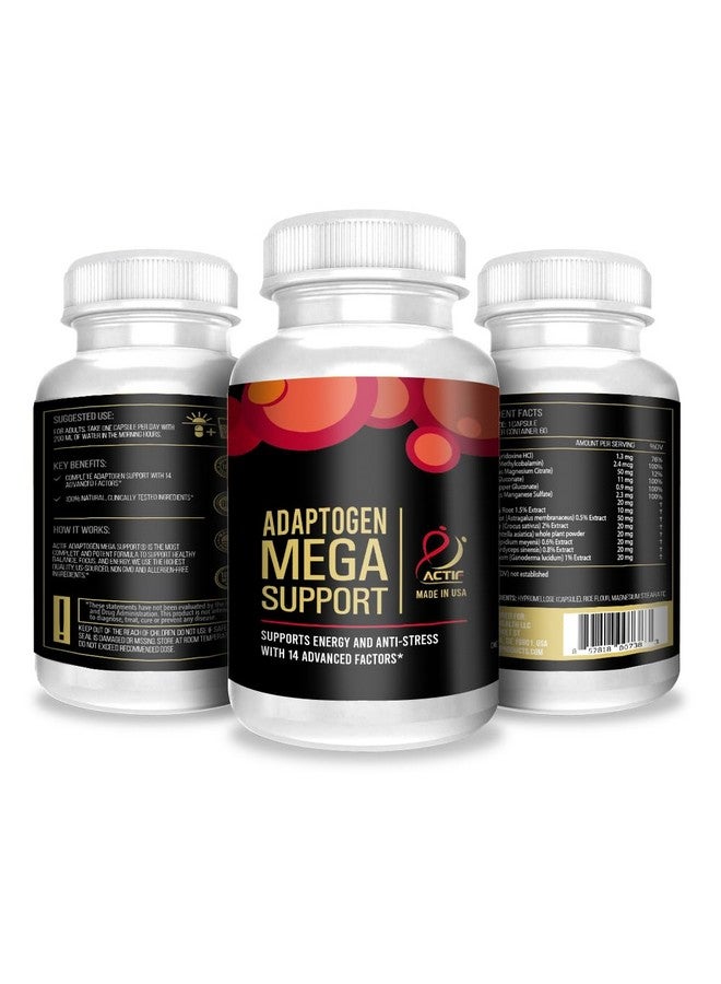 ACTIF Adaptogen Mega Support with 14 Advanced Factors for Energy, Clarity and Daily Functions - Non-GMO, Fast-Acting, Made in USA, 60 Count - Image 4