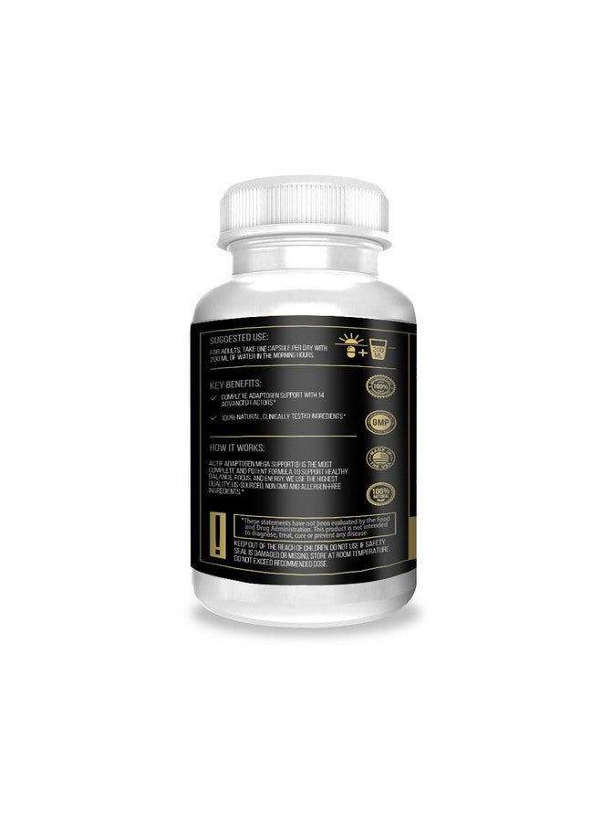 ACTIF Adaptogen Mega Support with 14 Advanced Factors for Energy, Clarity and Daily Functions - Non-GMO, Fast-Acting, Made in USA, 60 Count - Image 2