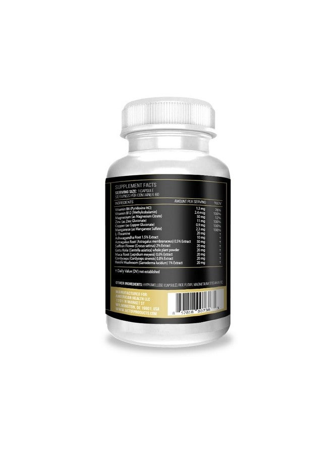 ACTIF Adaptogen Mega Support with 14 Advanced Factors for Energy, Clarity and Daily Functions - Non-GMO, Fast-Acting, Made in USA, 60 Count - Image 3