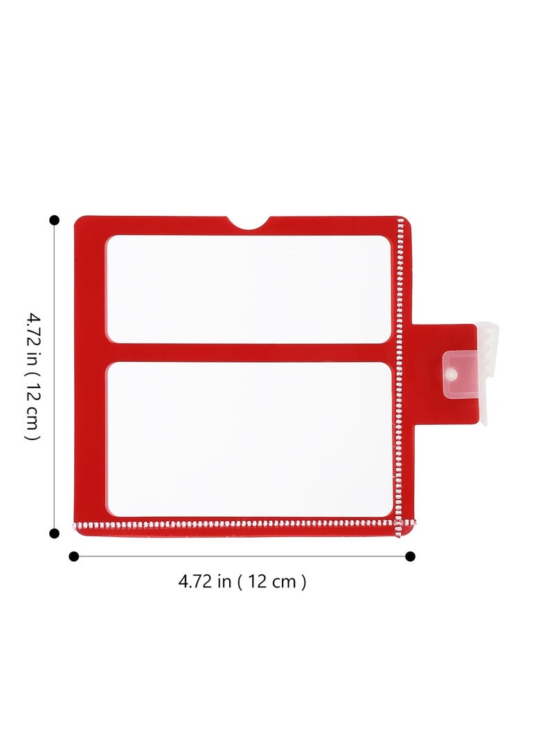 Excefore مجموعة من 5 حاملات شارات أفقية شفافة، وأغلفة بطاقات شفافة لبطاقات الأسعار في المراكز التجارية، ومشابك ملصقات الأسعار لعرض البضائع - Image 2