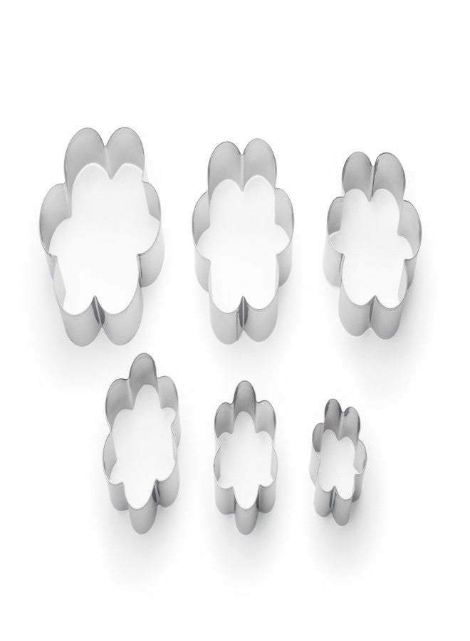 Fox Run Flower Cookie cutters, 6 piece, Metallic,3621 - Image 1